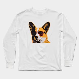 Corgi, Andy Warhol Style Long Sleeve T-Shirt